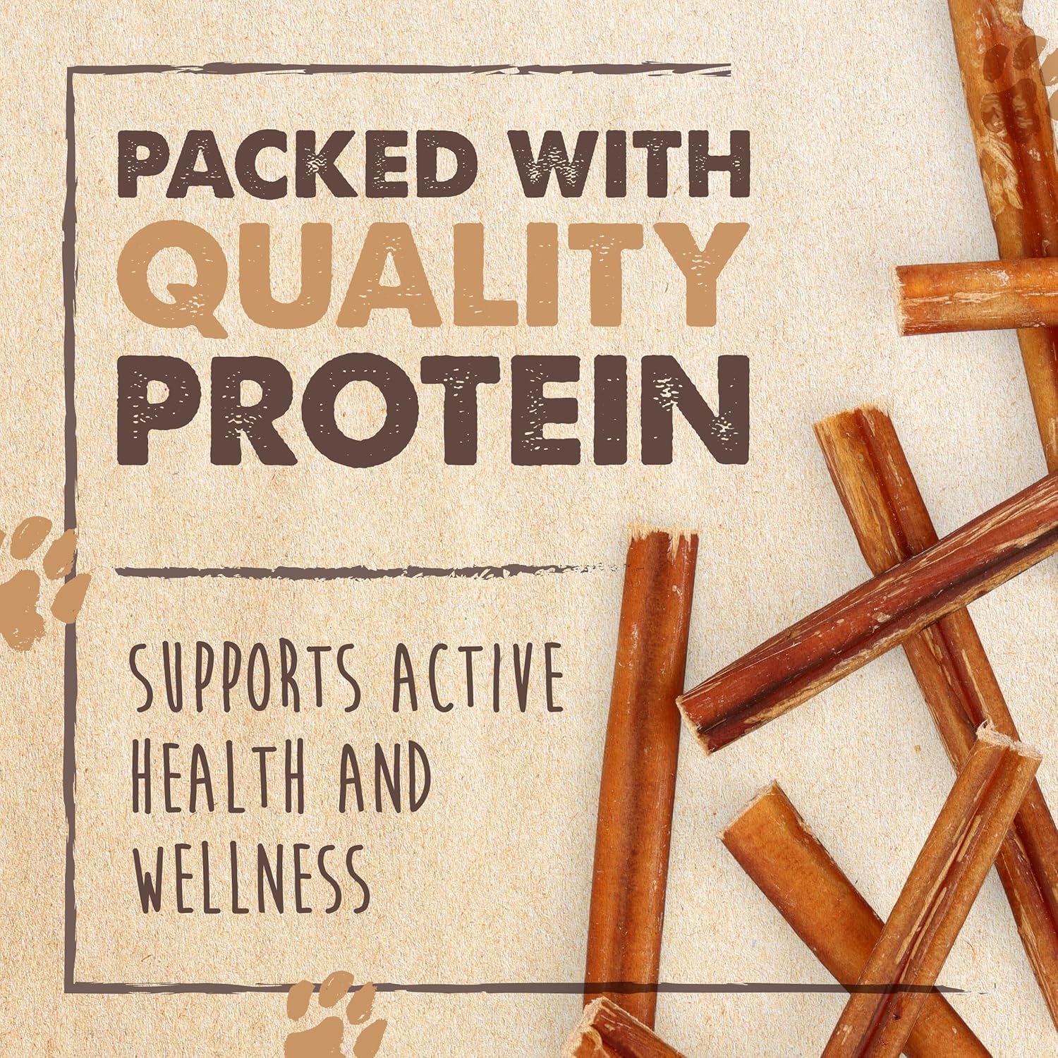 Naturals Bully Sticks for Dogs - Grass Fed Beef Dog Chews. Pets Stick for Large Dogs, Medium and Small Breeds. Lower Odor Bully Treats for Small Pets. Single Ingredient (6" - 25 Pack)