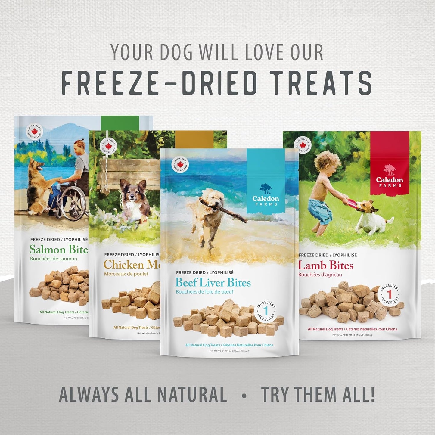 Freeze Dried Beef Liver Bites Dog Treats, 150 Grams/5.3Oz