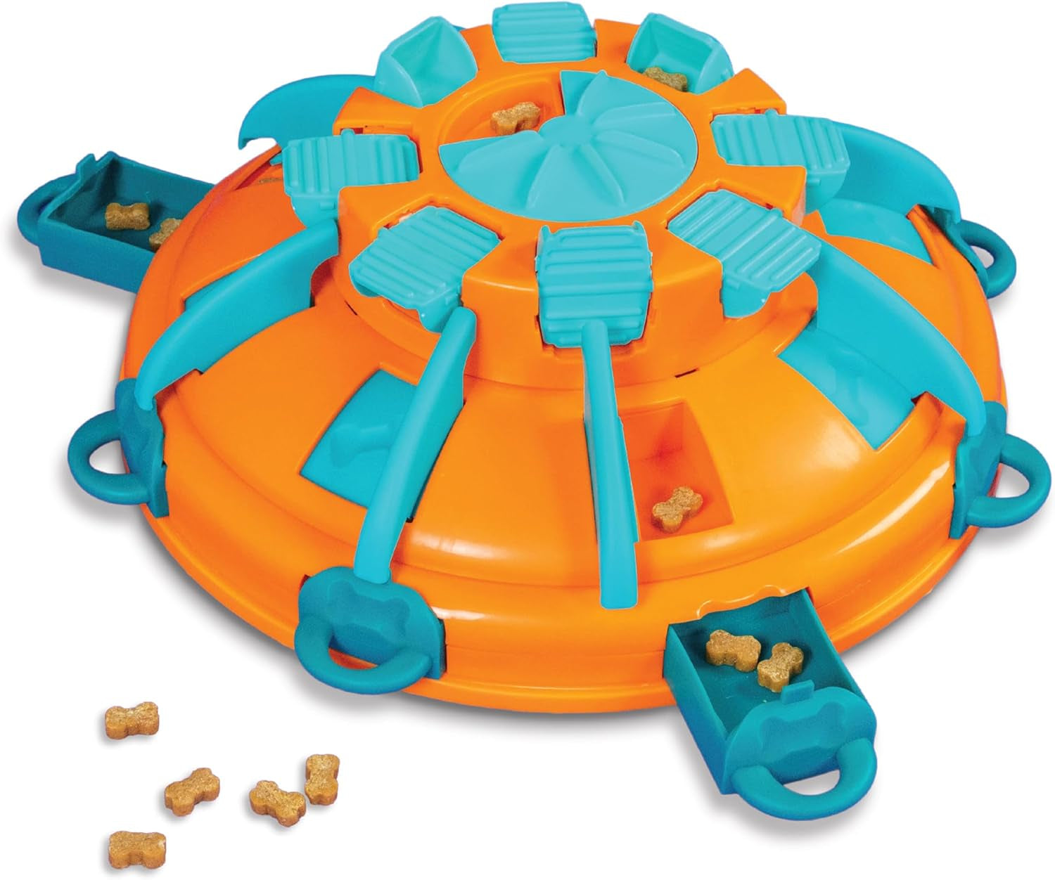 by Nina Ottosson Tower of Treats Level 4 Expert Dog Treat Puzzle for Enrichment, Orange