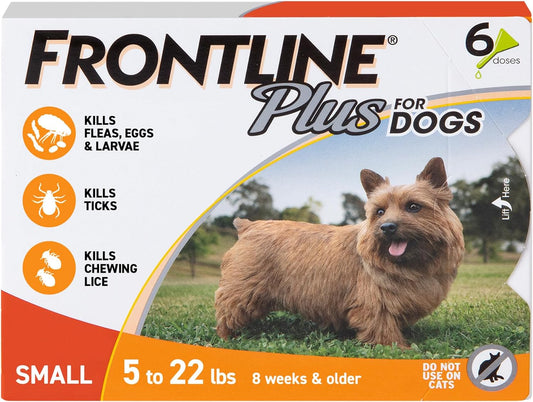 plus Flea and Tick Treatment for Small Dogs Upto 5 to 22 Lbs. 6 Treatments