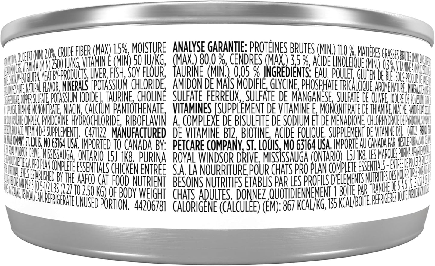 Complete Essentials High Protein Cat Food Gravy, Wet Cat Food Chicken Entree - (Pack of 24) 5.5 Oz. Cans