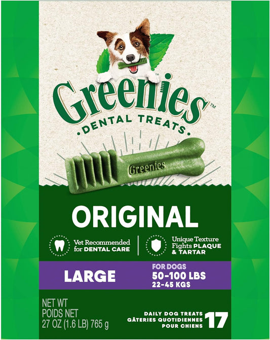 Original Large Dental Dog Treats, 27 Oz. Pack (17 Treats)