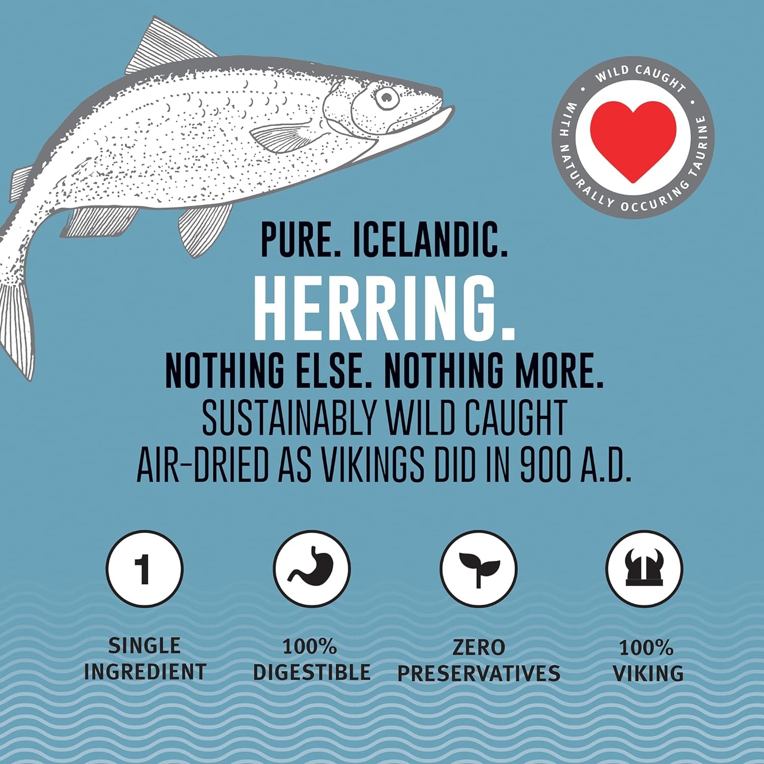 Whole Fish Herring - 3Oz Bag - Dog Treats, Pure Wild-Caught & Air-Dried, Single Ingredient Snack, Pet Chew, Just the Fish Nothing Else
