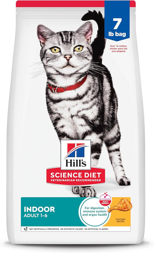 Indoor, Adult 1-6, Easy Litter Box Cleanup, Dry Cat Food, Chicken Recipe, 7 Lb Bag