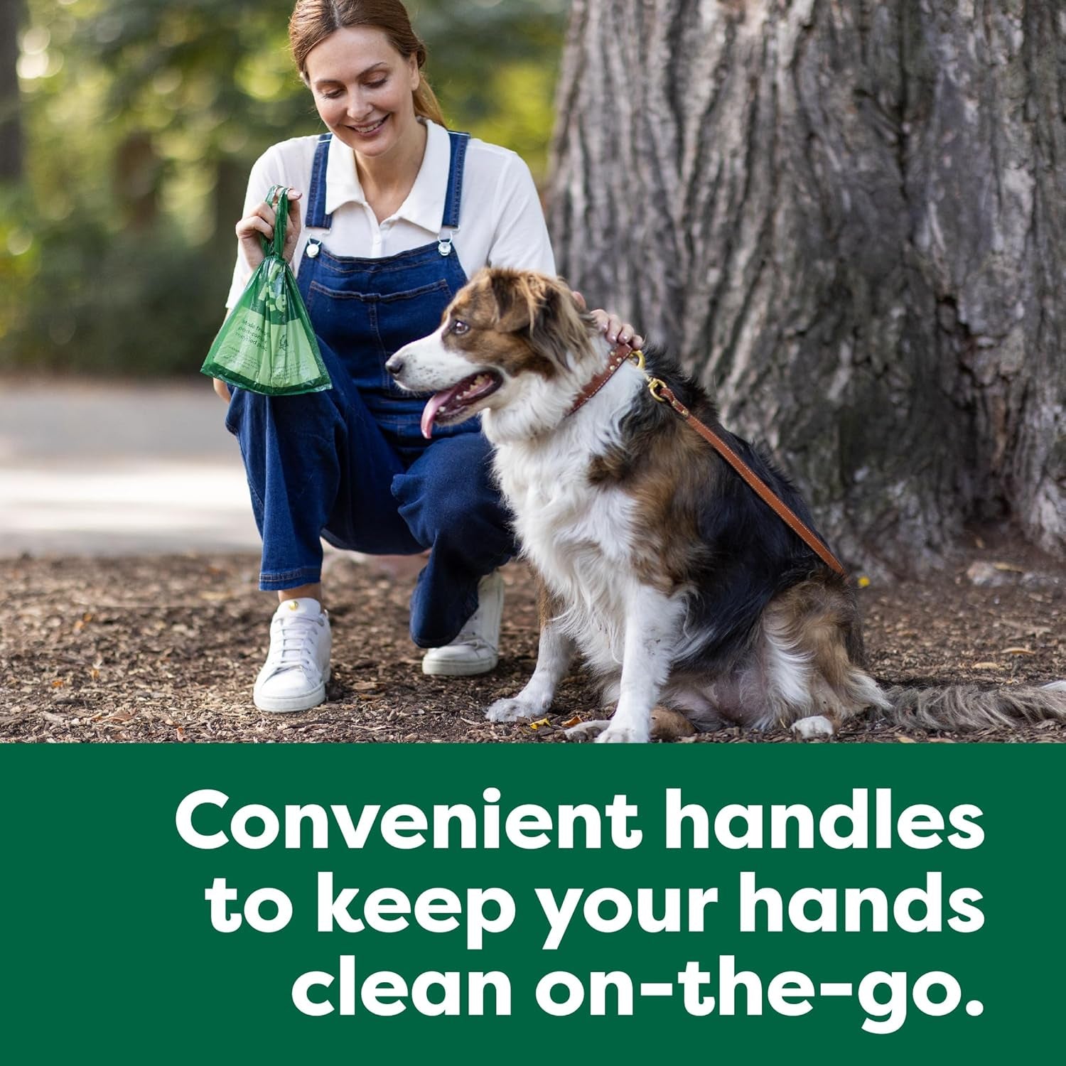 Dog Poop Bags with Handles, Extra Wide, Easy Tie and Guaranteed Leakproof, Lavender Scented, 120 Handle Bags