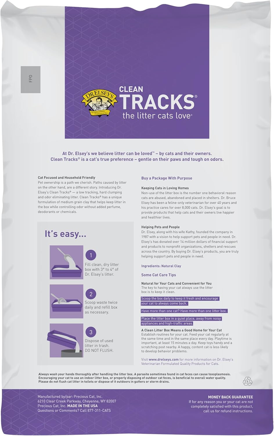 ® Clean Tracks® Clumping Clay Cat Litter 18Lb. Bag
