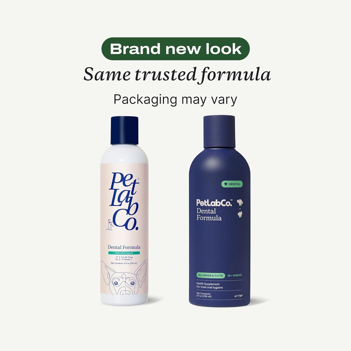 Cat and Dog Dental Formula, Keep Dog Breath Fresh and Teeth Clean, Supports Gum Health - Water Additive Dental Care Targets Tartar - Packaging May Vary