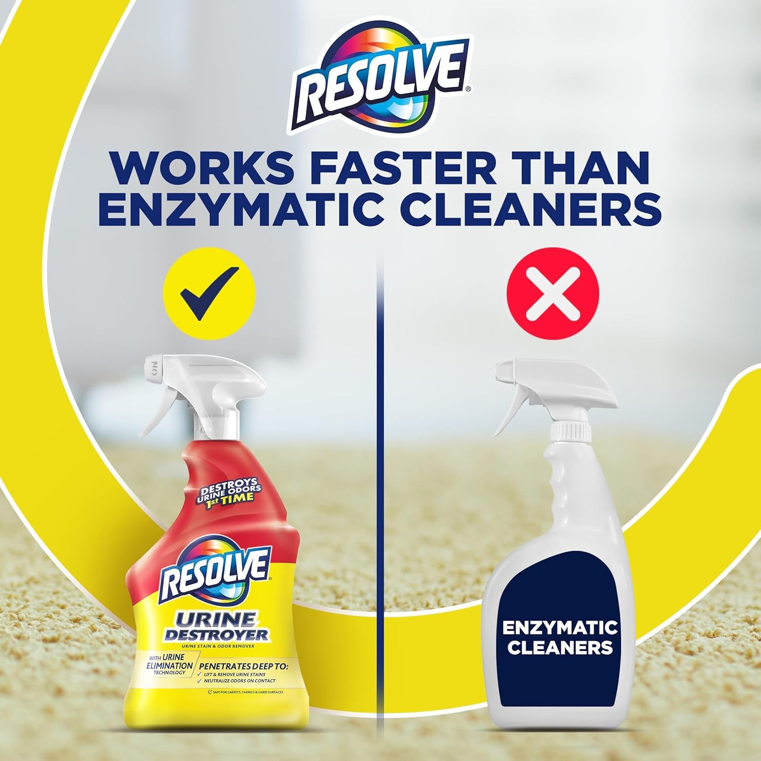 Urine Destroyer Spray – Pet Stain and Odor Remover, Carpet Cleaner Solution for Cat and Dog Urine, 32 Fl Oz