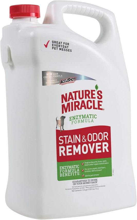 Stain and Odor Remover for Dogs, Odor Control Formula, Refill, 1.33 Gal