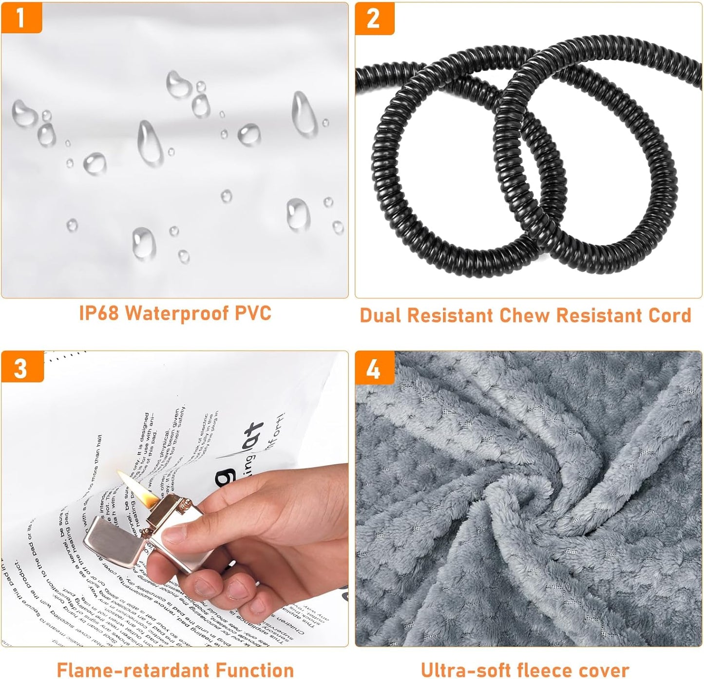 Heated Dog Bed, Waterproof Adjustable Temperature Dog Cat Heating Pad with Timer, Indoor Pet Heating Pad for Cats Dogs Electric Pads for Dogs Cats, Pet Heated Pad (M: 28" X 20")