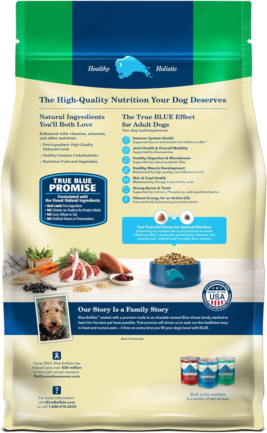 Life Protection Formula Natural Adult Dry Dog Food, Lamb and Brown Rice 15-Lb