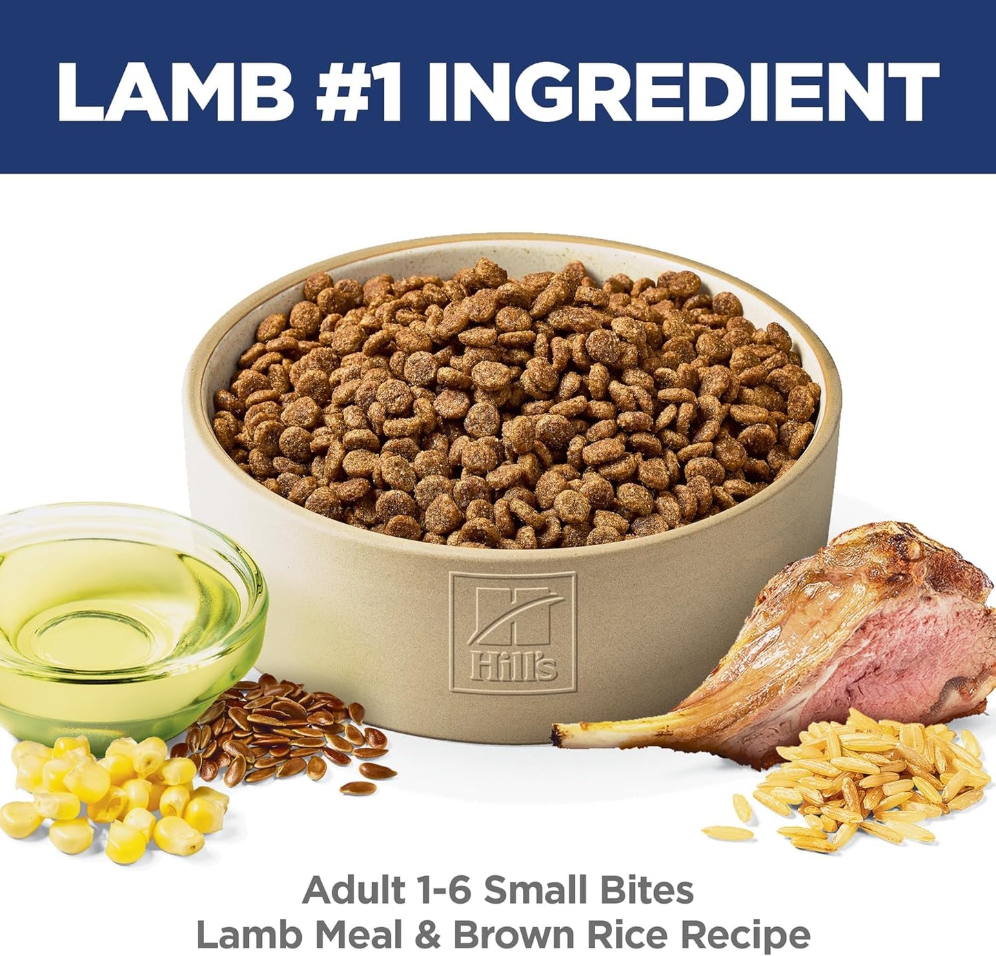 Adult 1-6, Adult 1-6 Premium Nutrition, Small Kibble, Dry Dog Food, Lamb & Brown Rice, 15.5 Lb Bag