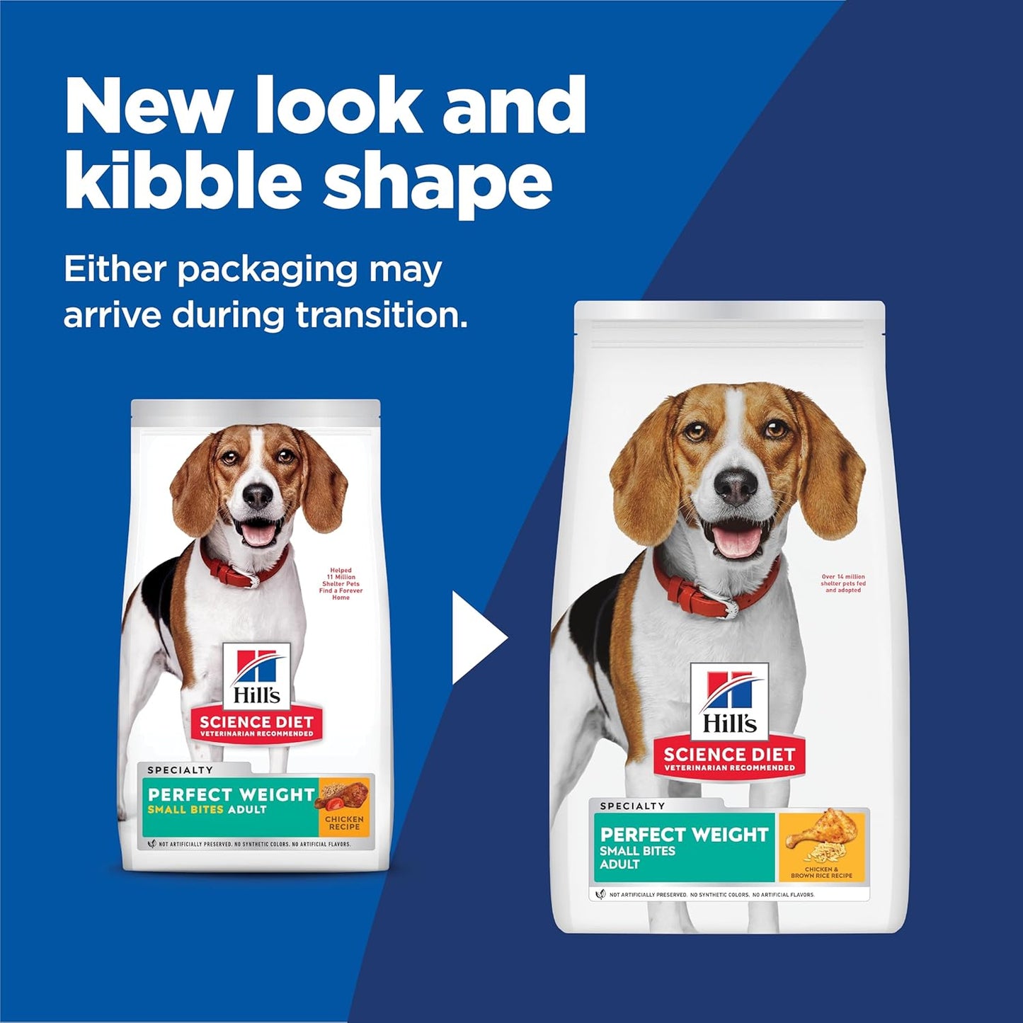 Perfect Weight, Adult 1-6, Weight Management Support, Small Kibble, Dry Dog Food, Chicken Recipe, 12 Lb Bag