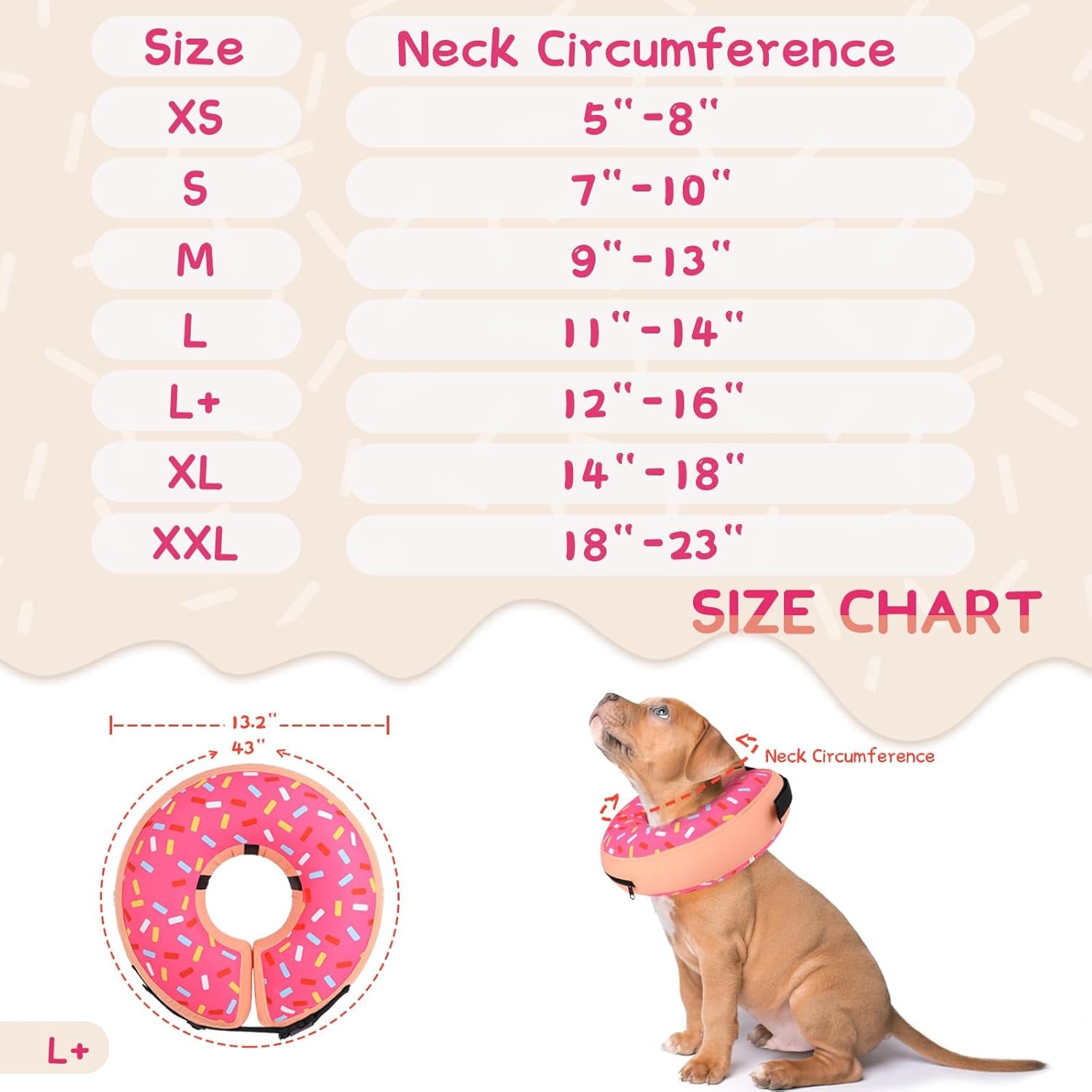 Inflatable Dog Cone Collar Alternative after Surgery, Pet Neck Donut Collar Recovery E Collar for Neuter, Soft Dog Cone for Small Medium Large Dogs
