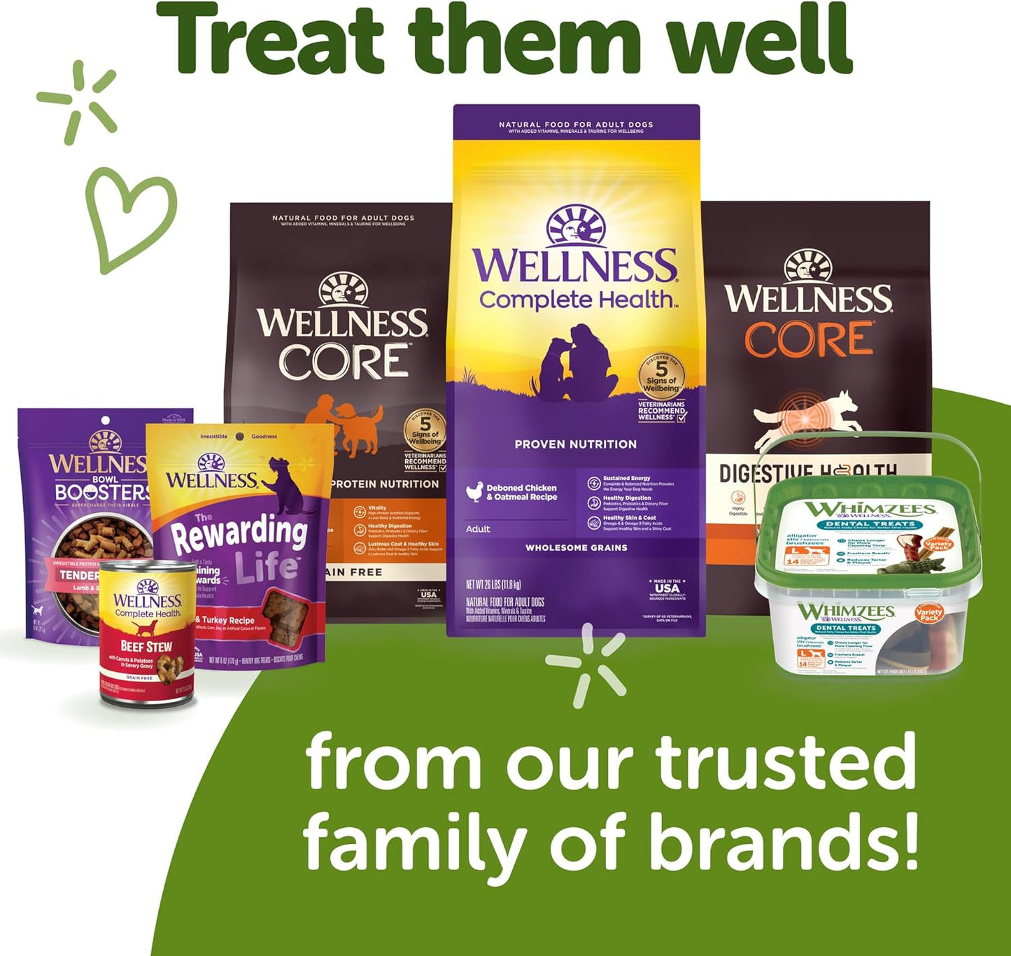 Wellness Stix Dog Dental Treats, Natural Chews, Small Size Stick, (28 Count)