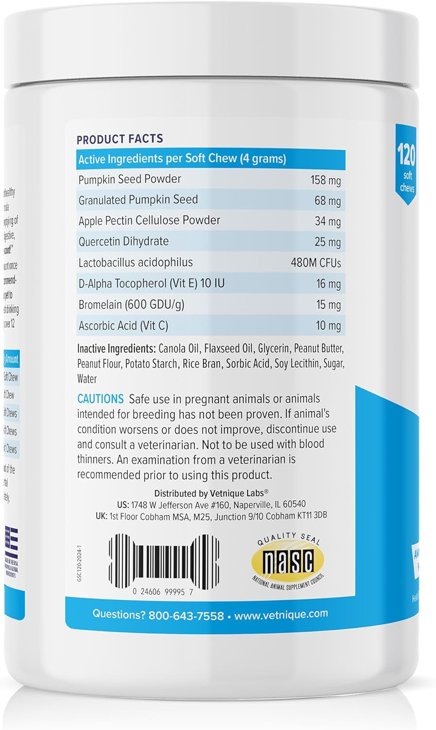 Glandex Anal Gland Soft Chew Treats with Pumpkin for Dogs Digestive Enzymes, Probiotics Fiber Supplement for Dogs Boot the Scoot (Peanut Butter Chews, 120 Count)