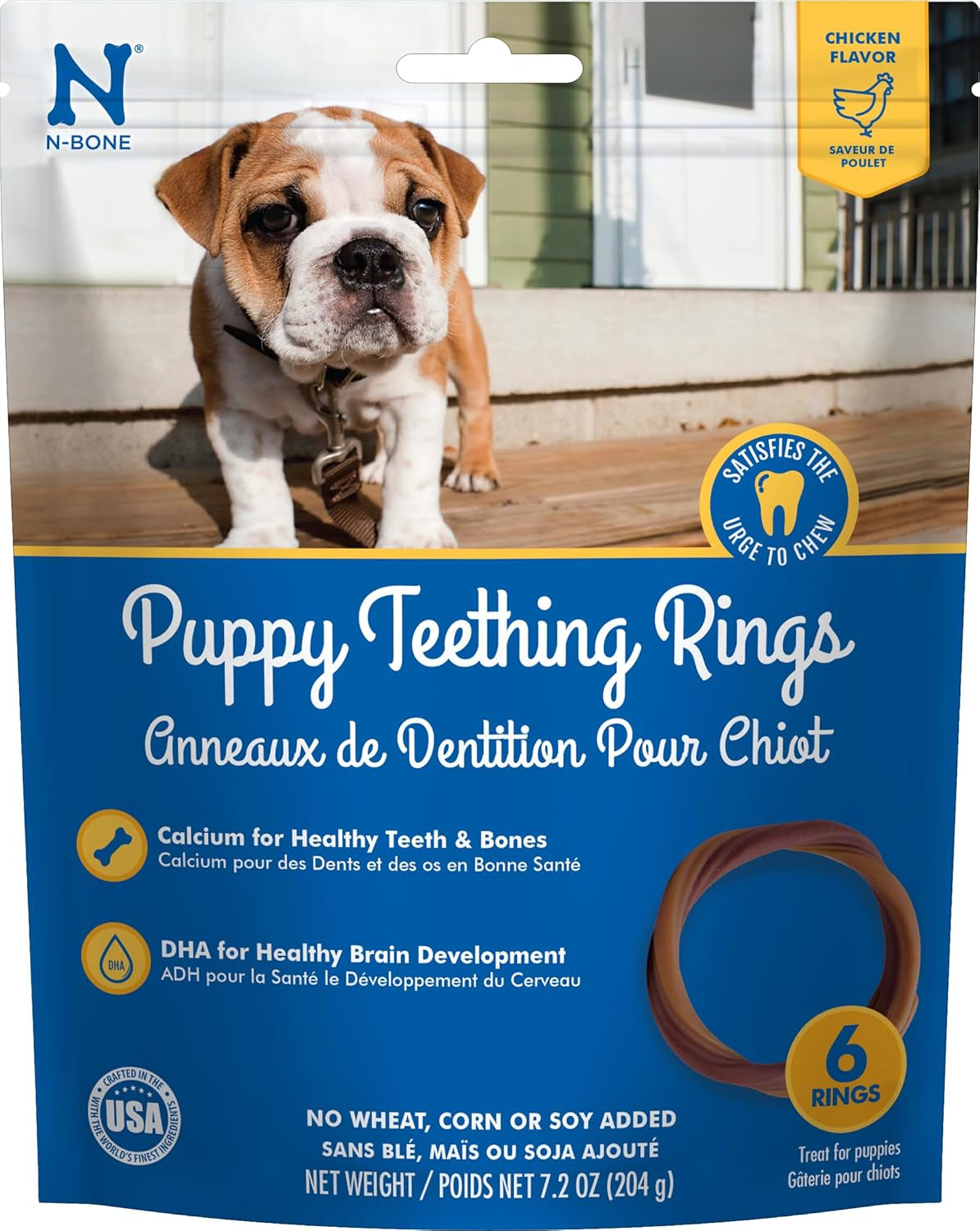 Puppy Teething Ring Chicken Flavor (1 Pack of 6 Rings) (113048)