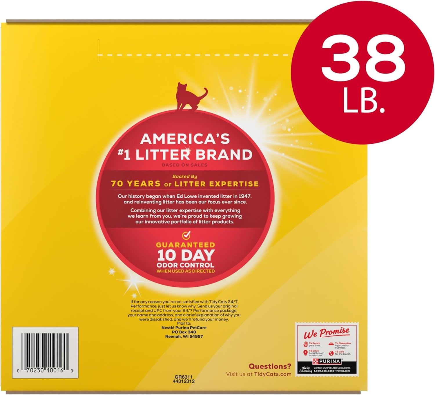 Purina  Clumping Cat Litter, 24/7 Performance Multi Cat Litter - 38 Lb. Box