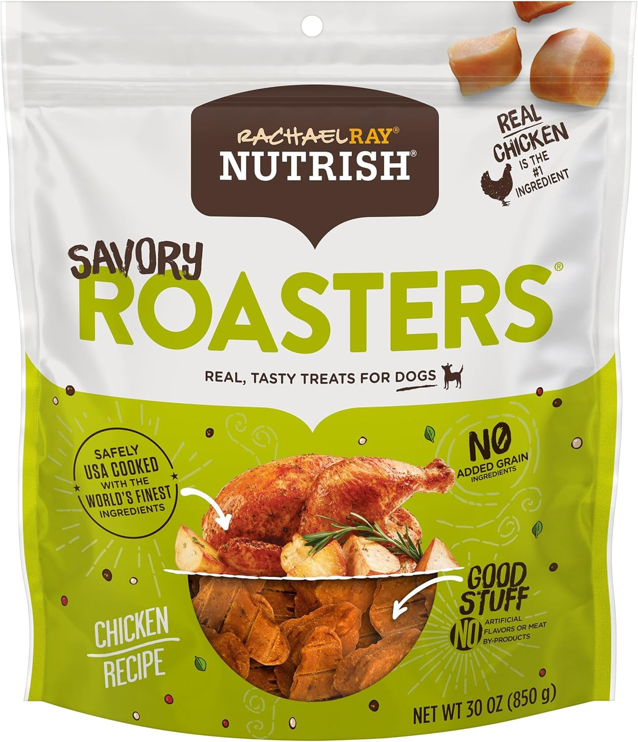 Rachael Ray Dog Treats Savory Roasters Chicken Recipe, 30 Oz. Pouch