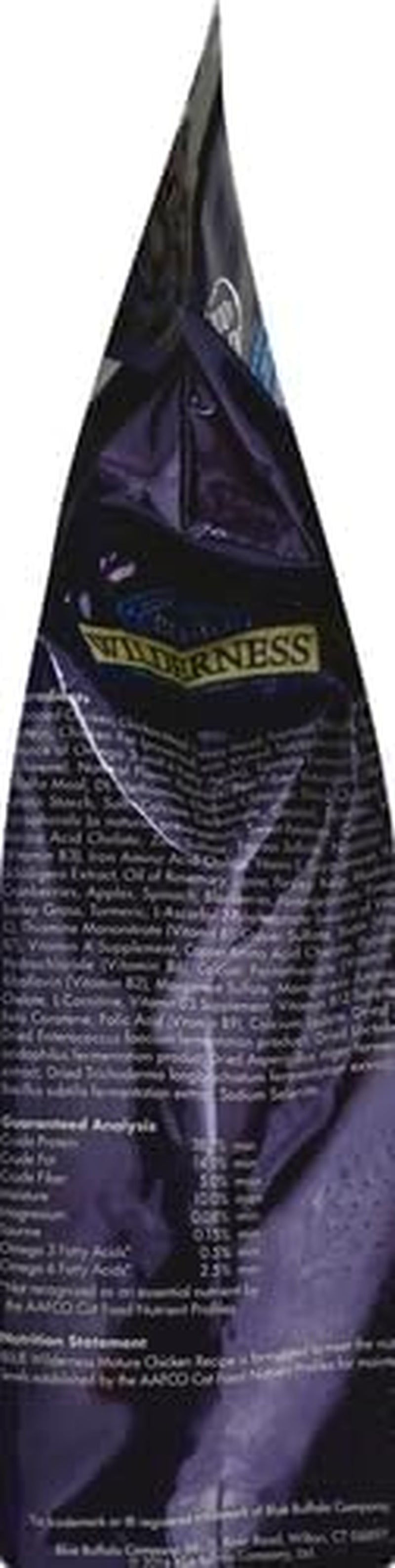 Wilderness Natural Mature Dry Cat Food for Cats 7+ Years, High-Protein and Grain-Free Diet, Supports Immune System Health and Energy to Stay Active, Chicken, 5-Lb. Bag