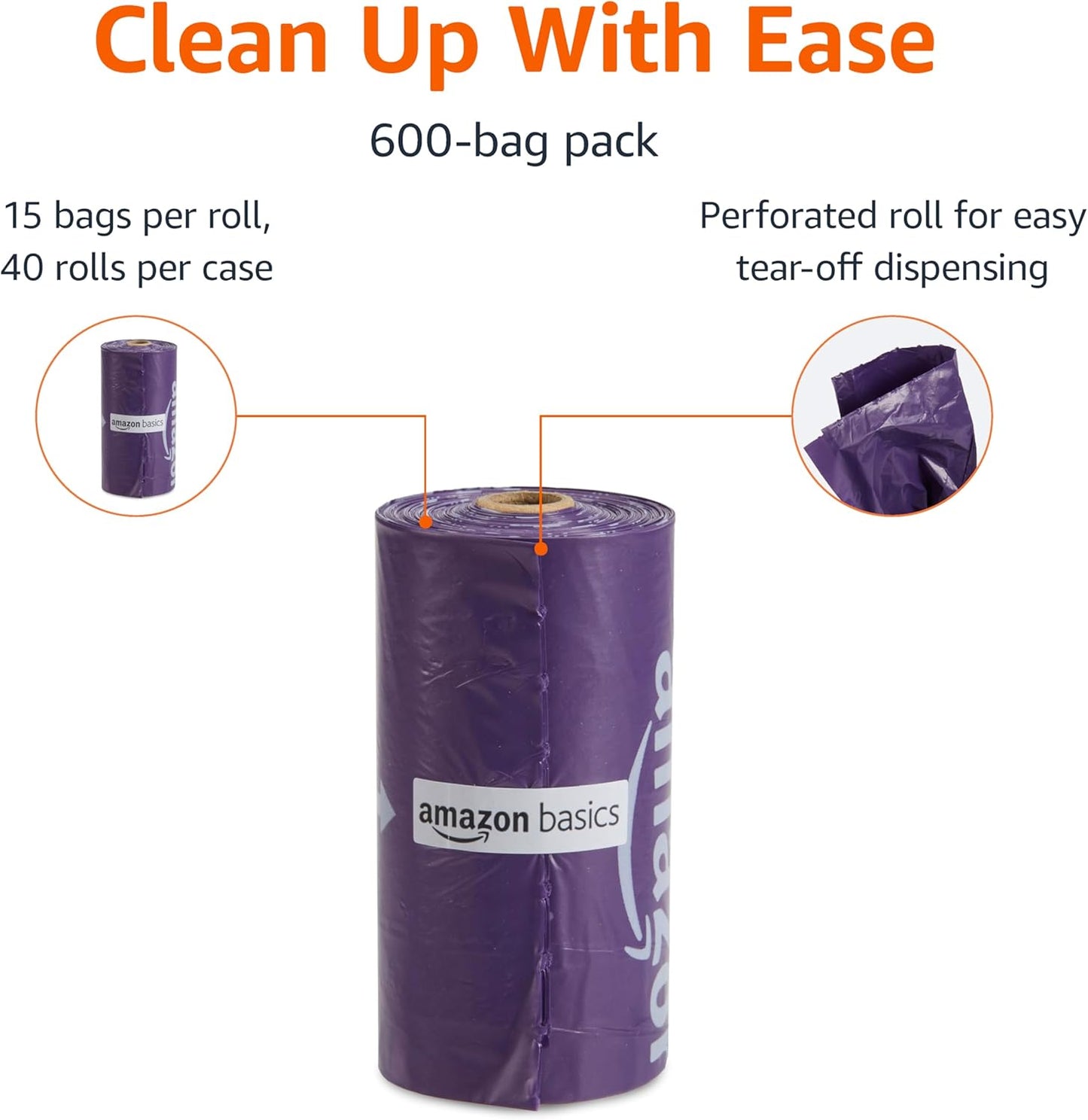 Premium Dog Poop Bags, 600 Count, Enhanced Leakproof, Premium Lavender Scented