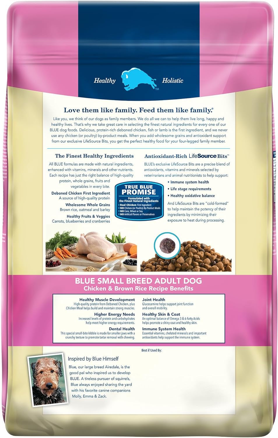 Life Protection Formula Adult Small Breed Dry Dog Food, Supports High Energy Needs, Made with Natural Ingredients, Chicken & Brown Rice Recipe, 15-Lb Bag