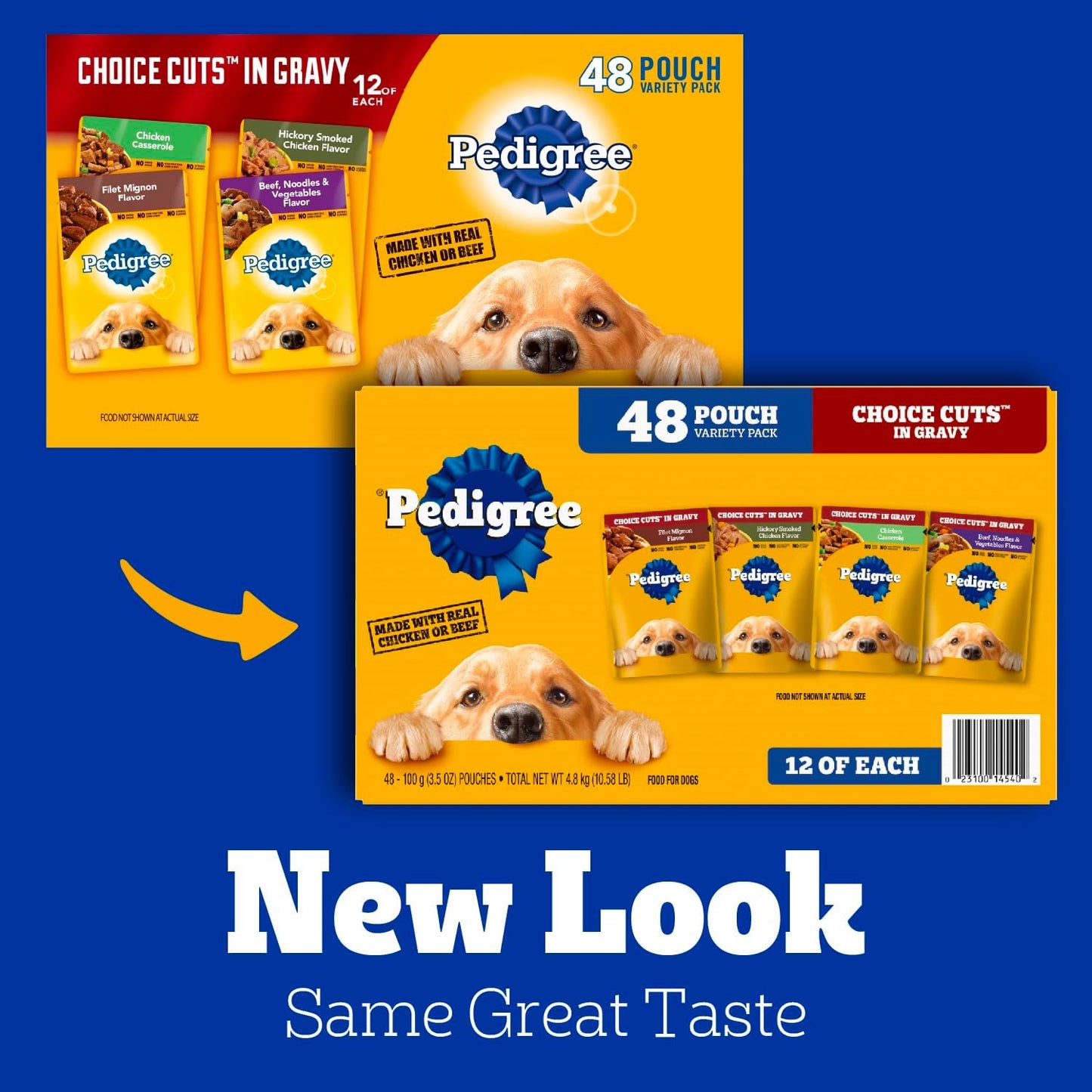 Choice Cuts in Gravy Adult Soft Wet Dog Food 48-Count Variety Pack, 3.5 Oz Pouches