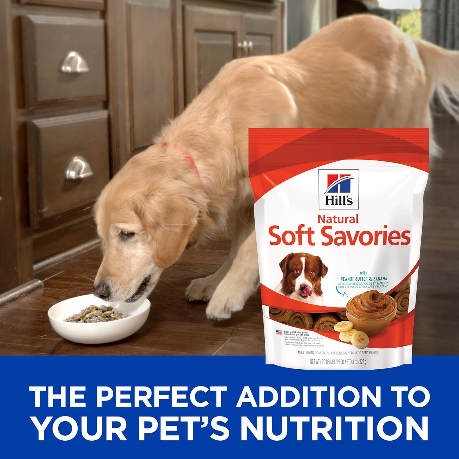 Natural Soft Savories, All Life Stages, Great Taste, Dog Treats, Peanut Butter & Banana, 8 Oz Bag
