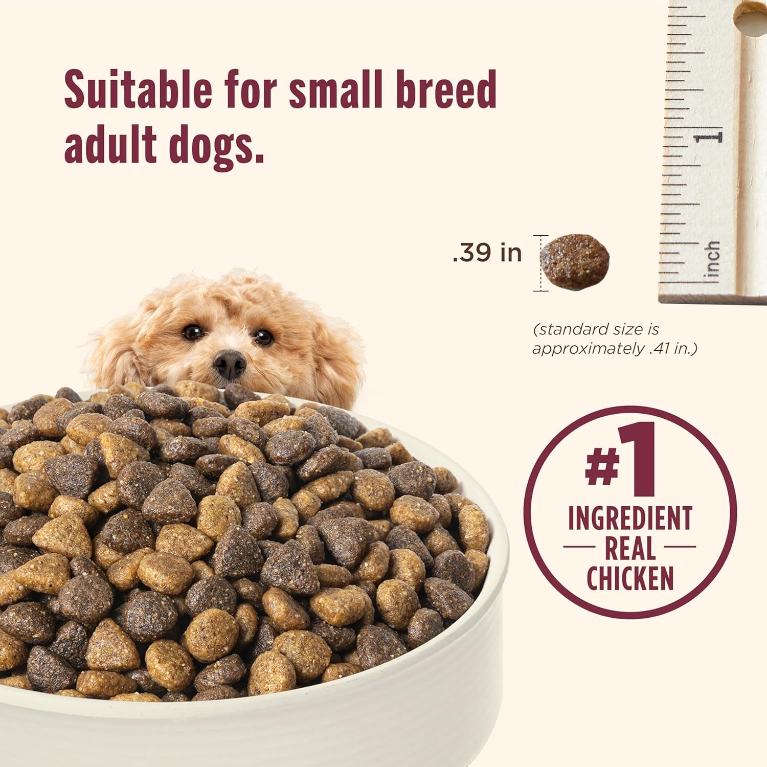 Little Bites Small Breed Premium Natural Dry Dog Food, Real Chicken & Veggies Recipe, 6 Pounds (Packaging May Vary), (Rachael Ray )