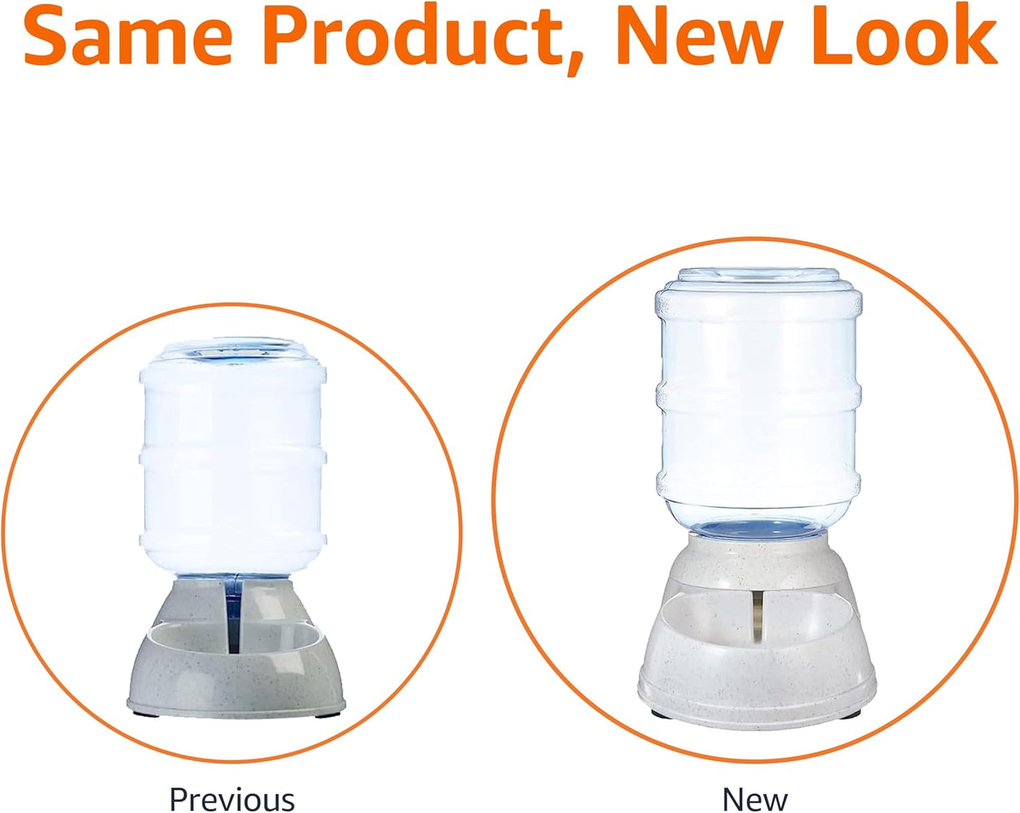 Gravity Pet Water Dispenser for Cat, Dog, 1 Gallon Capacity, Small, Gray