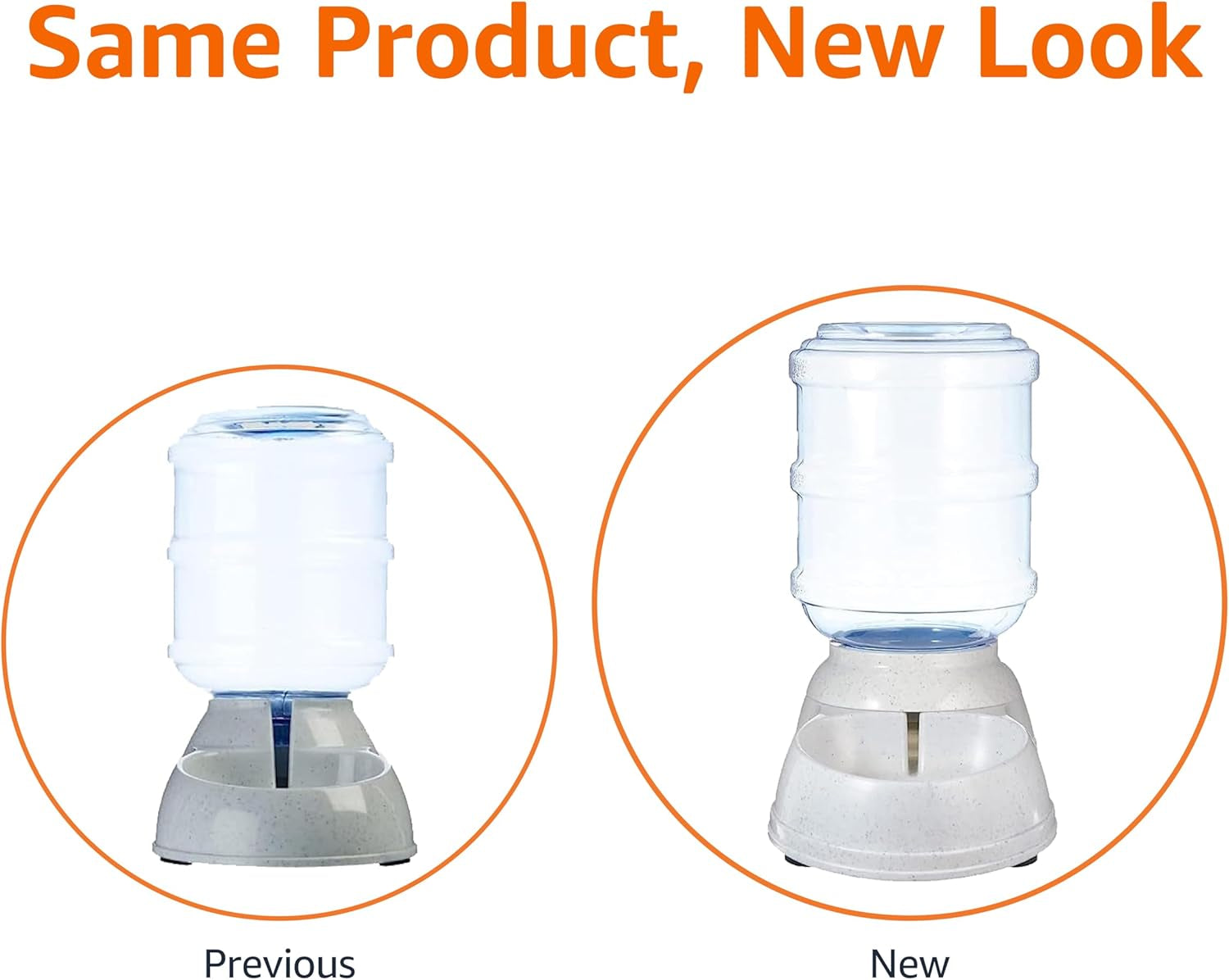 Gravity Pet Water Dispenser for Cat, Dog, 1 Gallon Capacity, Small, Gray
