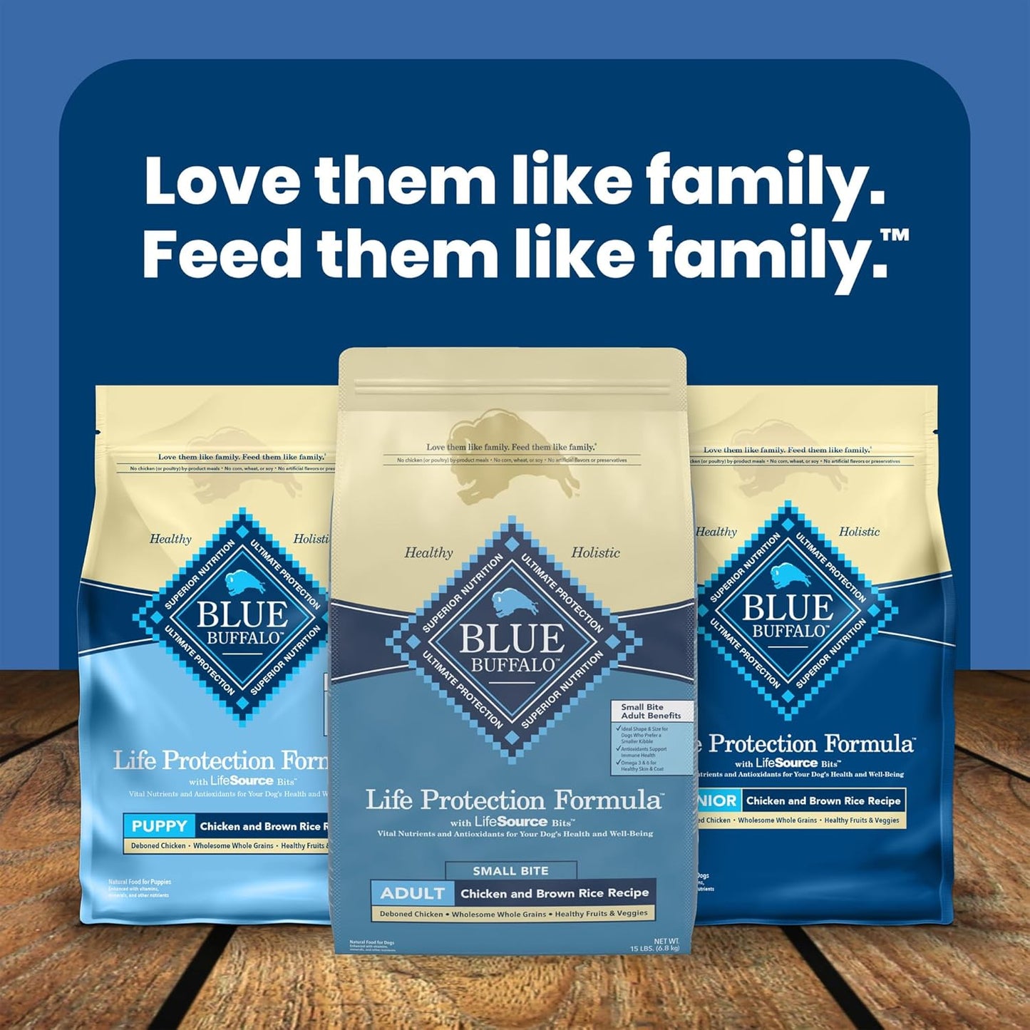 Life Protection Formula Adult Small Bite Dry Dog Food, Helps Build and Maintain Strong Muscles, Made with Natural Ingredients, Chicken & Brown Rice Recipe, 15-Lb. Bag