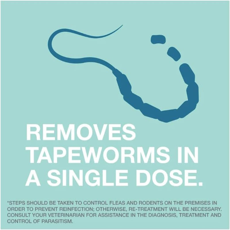 Tapeworm Dewormer (Praziquantel Tablets) for Cats and Kittens 6 Weeks and Older, 3-Count