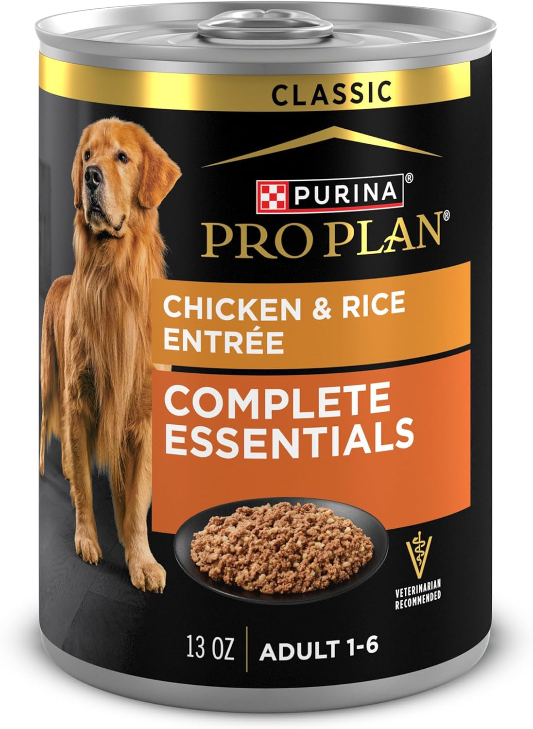 Complete Essentials Classic Pate Dog Food, Chicken and Rice Entrée - (Pack of 12) 13 Oz. Cans