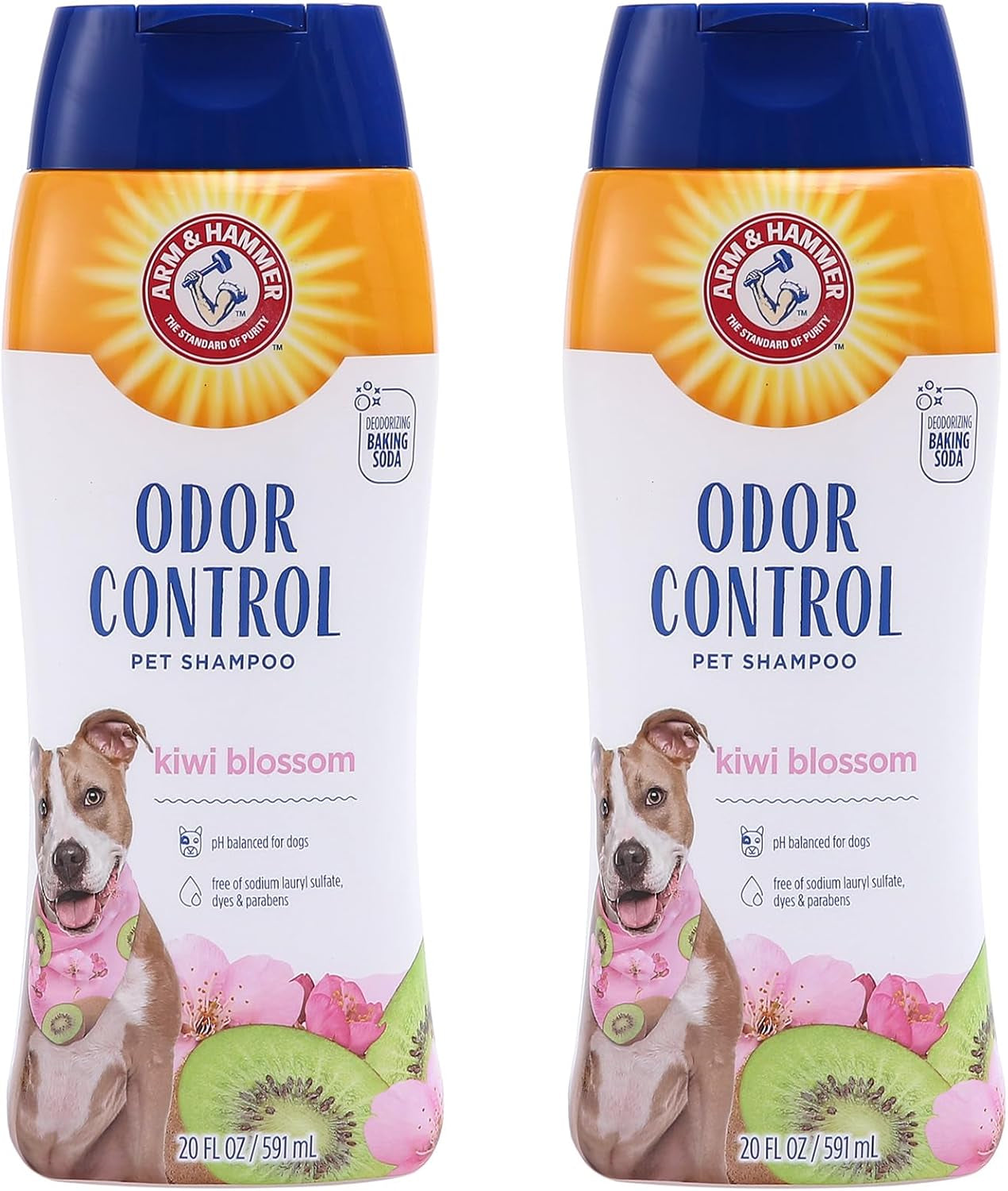 for Pets Super Deodorizing Shampoo for Dogs | Best Odor Eliminating Dog Shampoo | Great for All Dogs & Puppies, Fresh Kiwi Blossom Scent, 20 Oz, 2-Pack