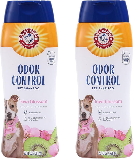 for Pets Super Deodorizing Shampoo for Dogs | Best Odor Eliminating Dog Shampoo | Great for All Dogs & Puppies, Fresh Kiwi Blossom Scent, 20 Oz, 2-Pack
