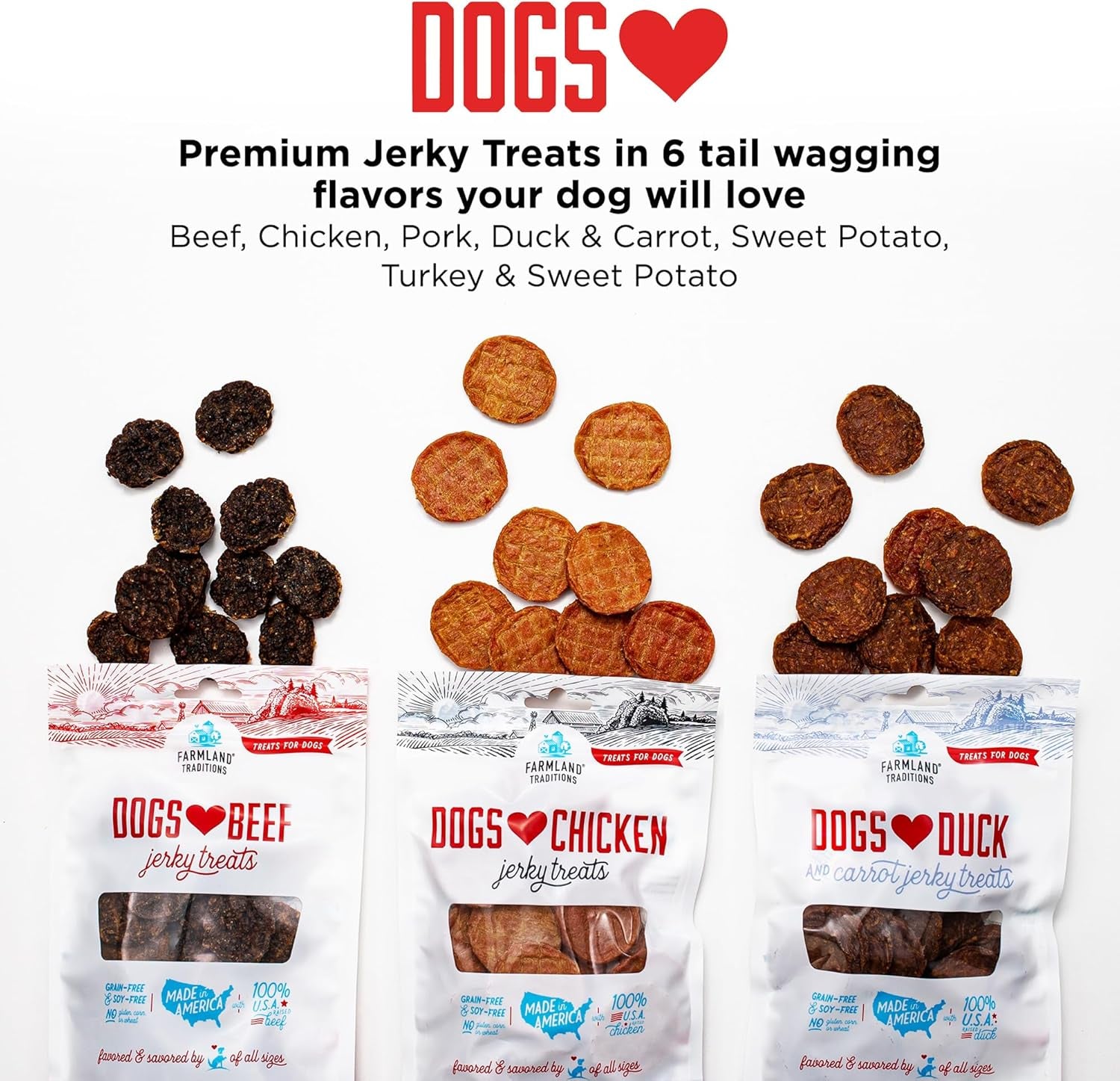 Dogs Love Beef Jerky Dog Treats with Only 3 Ingredients and No Fillers, 2.5 Pound Bag