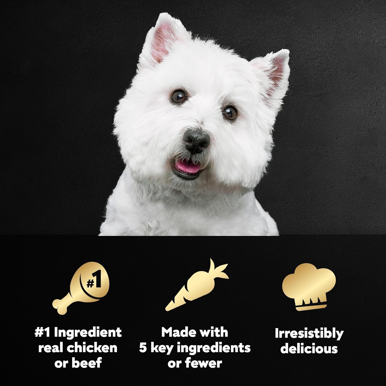 Simply Crafted Adult Wet Dog Food Meal Topper, Chicken, Carrots & Green Beans and Beef, Chicken, Purple Potatoes, Peas & Carrots Variety Pack, 1.3 Oz. (16 Count, Pack of 1)