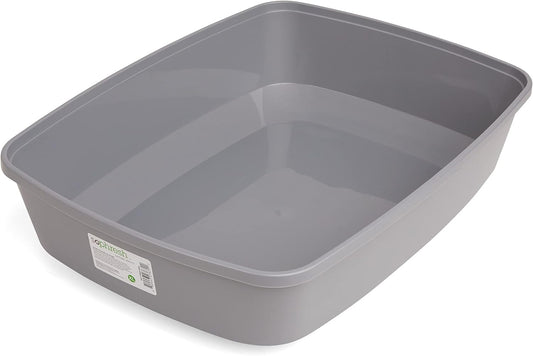 Open Cat Litter Box Grey X-Large 22.4" L X 16.9" W X 4.3" H