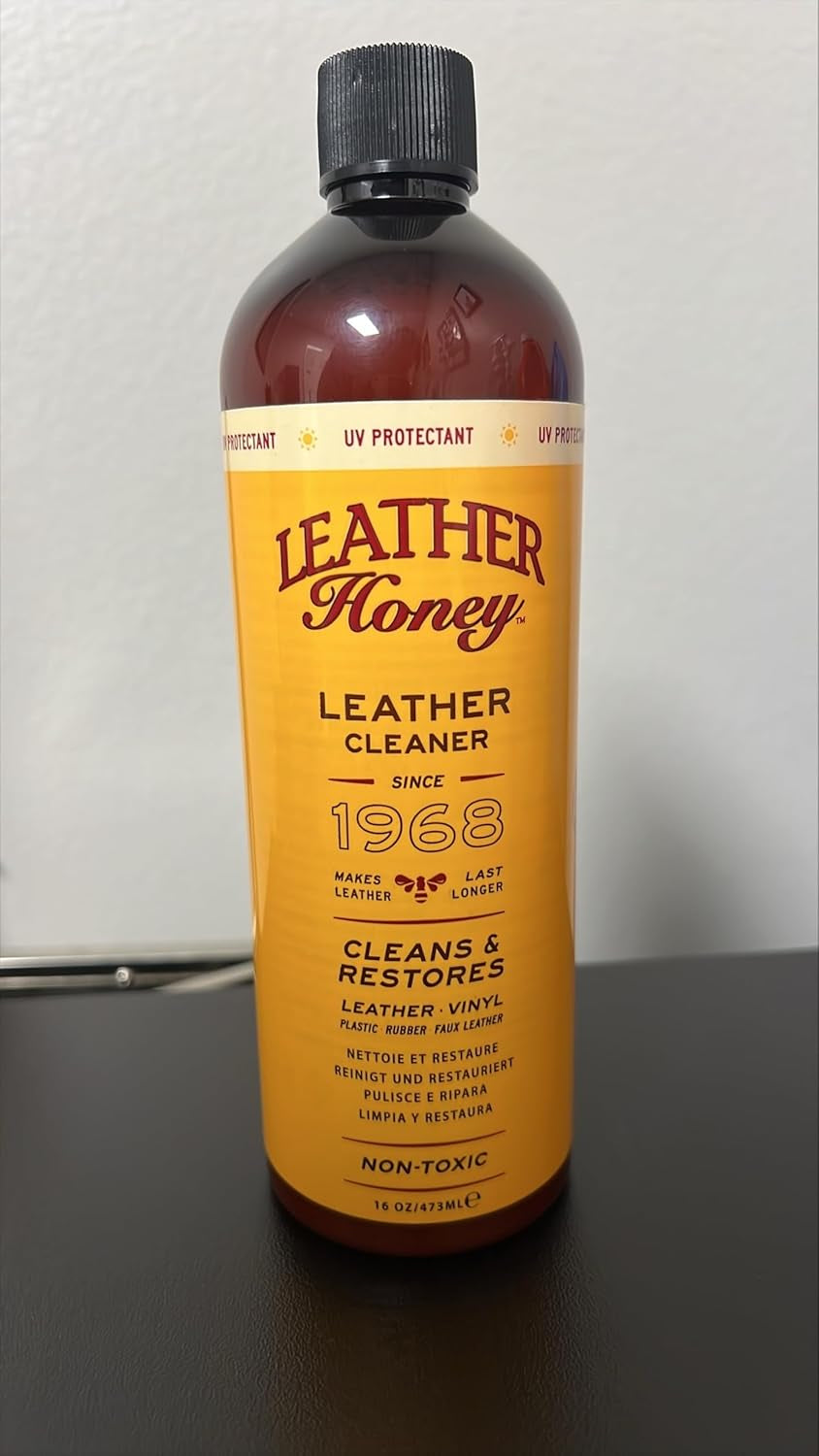Leather Cleaner Spray: UV Protectant, Non-Toxic & Made in the USA since 1968. Cleans & Protects Leather, Faux & Vinyl - Couches, Car Seats, Purses, Shoes, Bags & Tack. Safe for Any Color