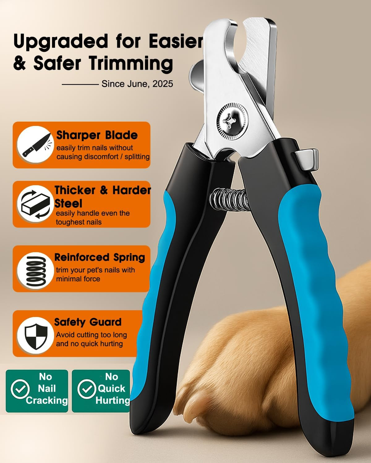 Dog Nail Trimmers and Dog Nail Clippers Kit, Whisper Quiet Electric Grinder with Light, Rechargeable, for Small, Medium, Large Dogs, Cats Toenail & Claw Grooming, 3 Speeds