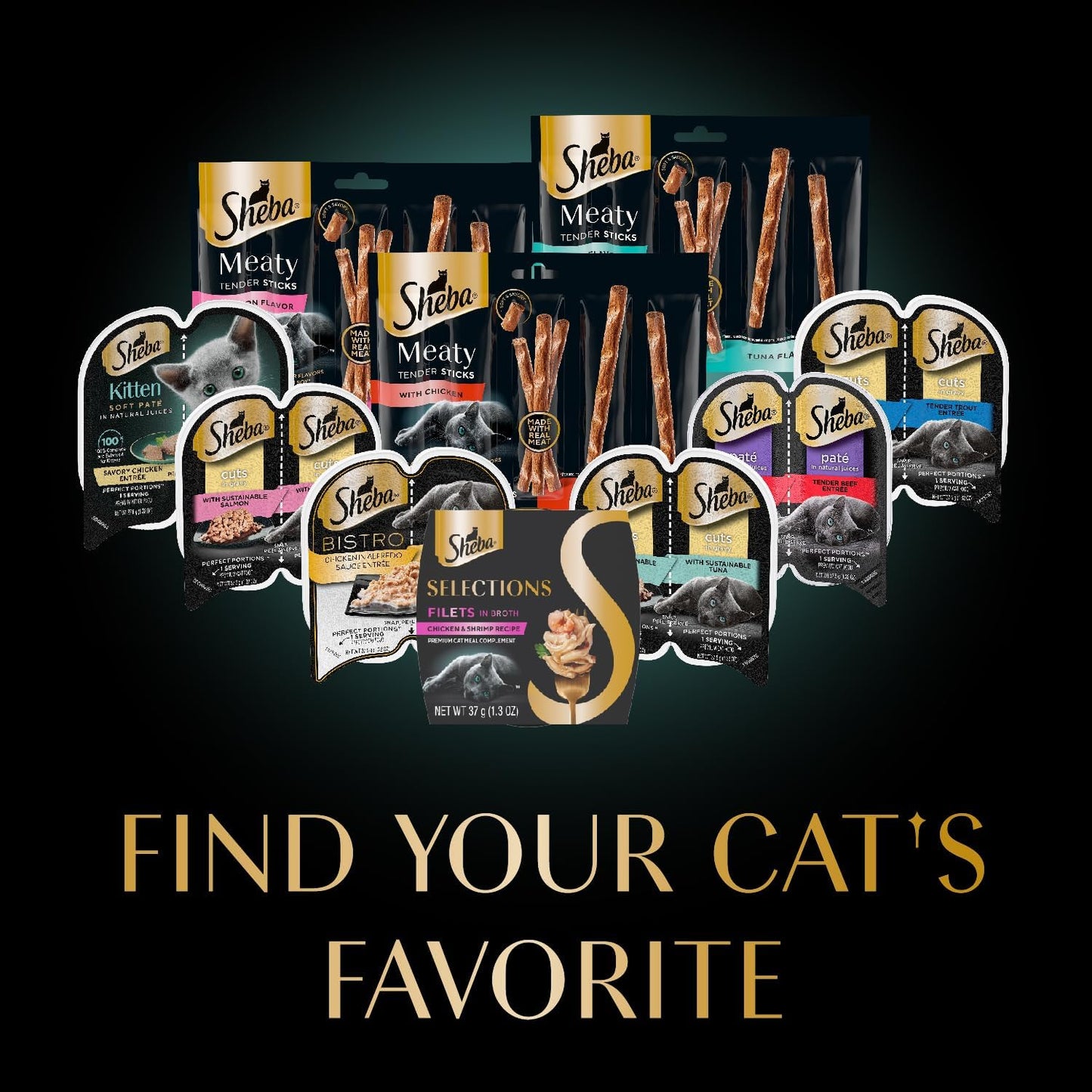 Selections Filets in Broth Adult Wet Cat Meal Complement Chicken & Tuna Recipe, 1.3 Oz. Cups, 12 Count