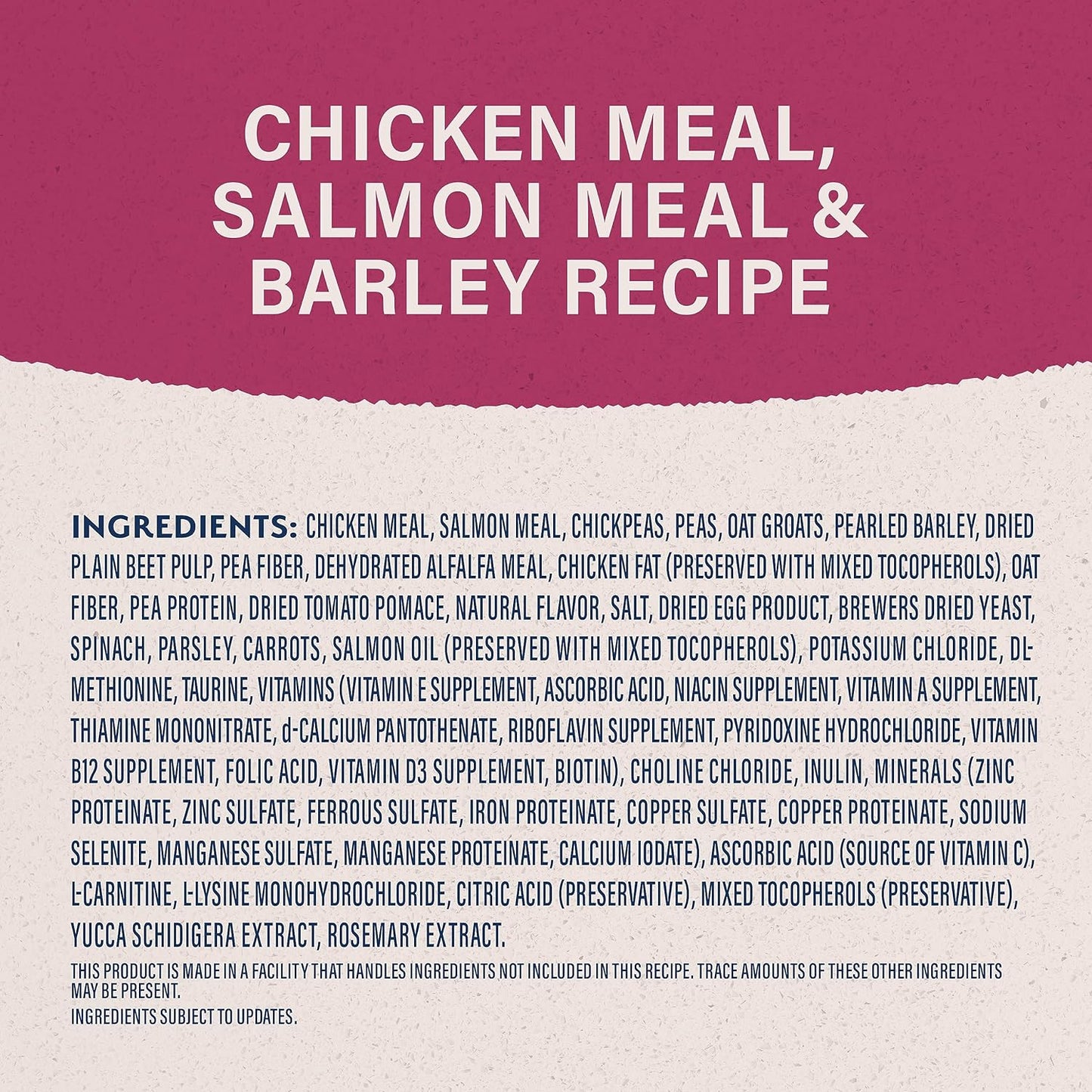 Original Ultra Fat Dogs Chicken Meal, Salmon Meal & Barley Recipe Adult Dry Dog Food, 24 Lbs.