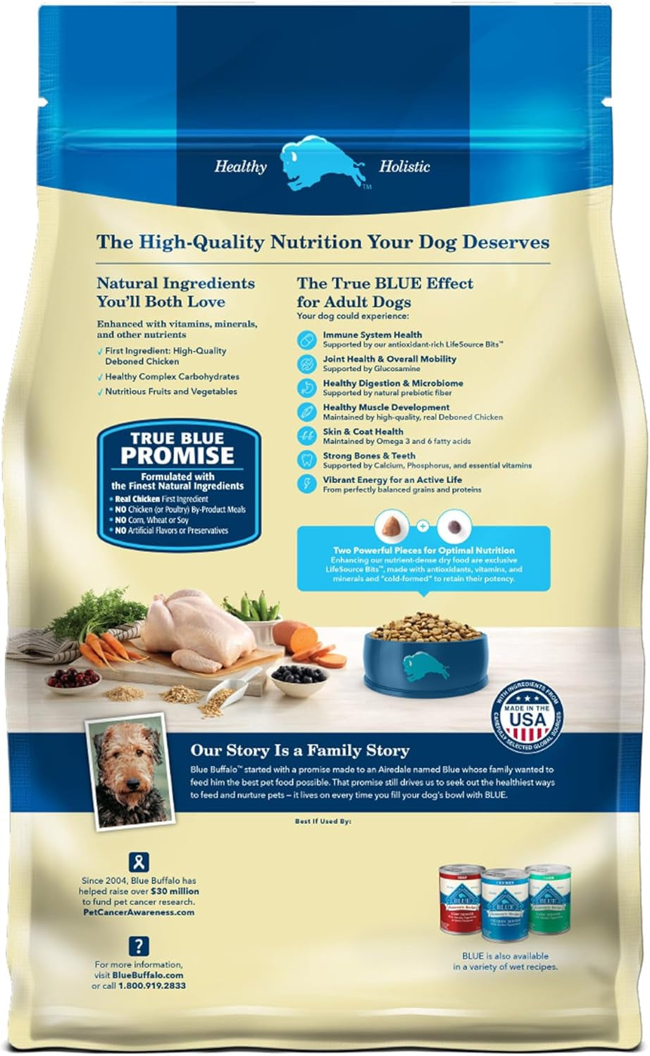 Life Protection Formula Adult Dry Dog Food, Helps Build and Maintain Strong Muscles, Made with Natural Ingredients, Chicken & Brown Rice Recipe, 15-Lb. Bag
