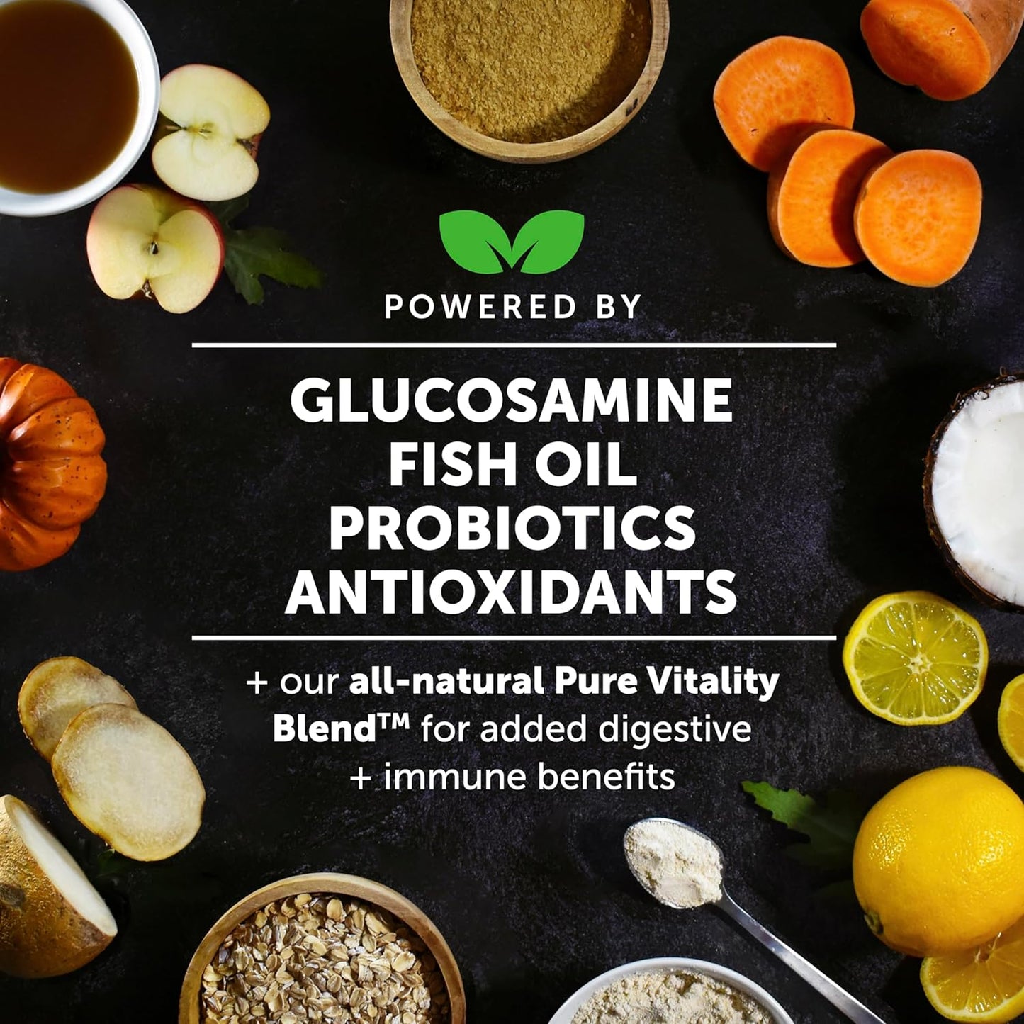 Senior Dog Multivitamin - Essential Dog Vitamins and Supplements - Glucosamine, Probiotics, Omega Fish Oil for Dogs Health & Heart- Dogs Vitamins Health Supplies (Duck 90 Ct)