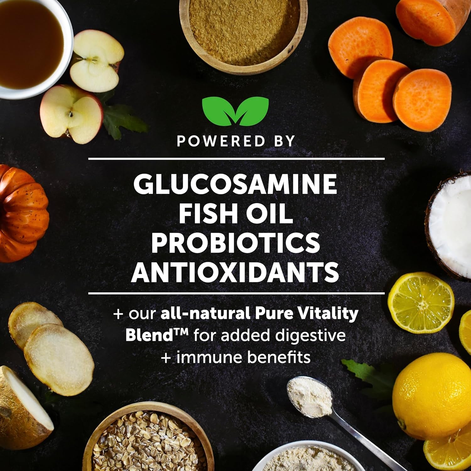 Senior Dog Multivitamin - Essential Dog Vitamins and Supplements - Glucosamine, Probiotics, Omega Fish Oil for Dogs Health & Heart- Dogs Vitamins Health Supplies (Duck 90 Ct)