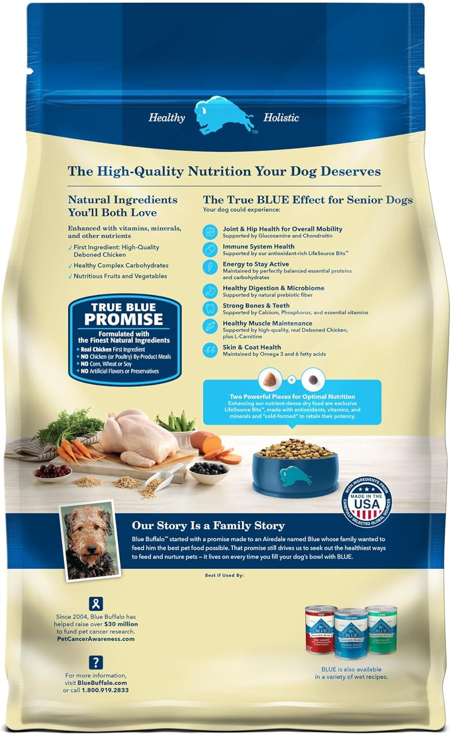 Life Protection Formula Natural Senior Dry Dog Food, Chicken and Brown Rice 5-Lb Trial Size Bag