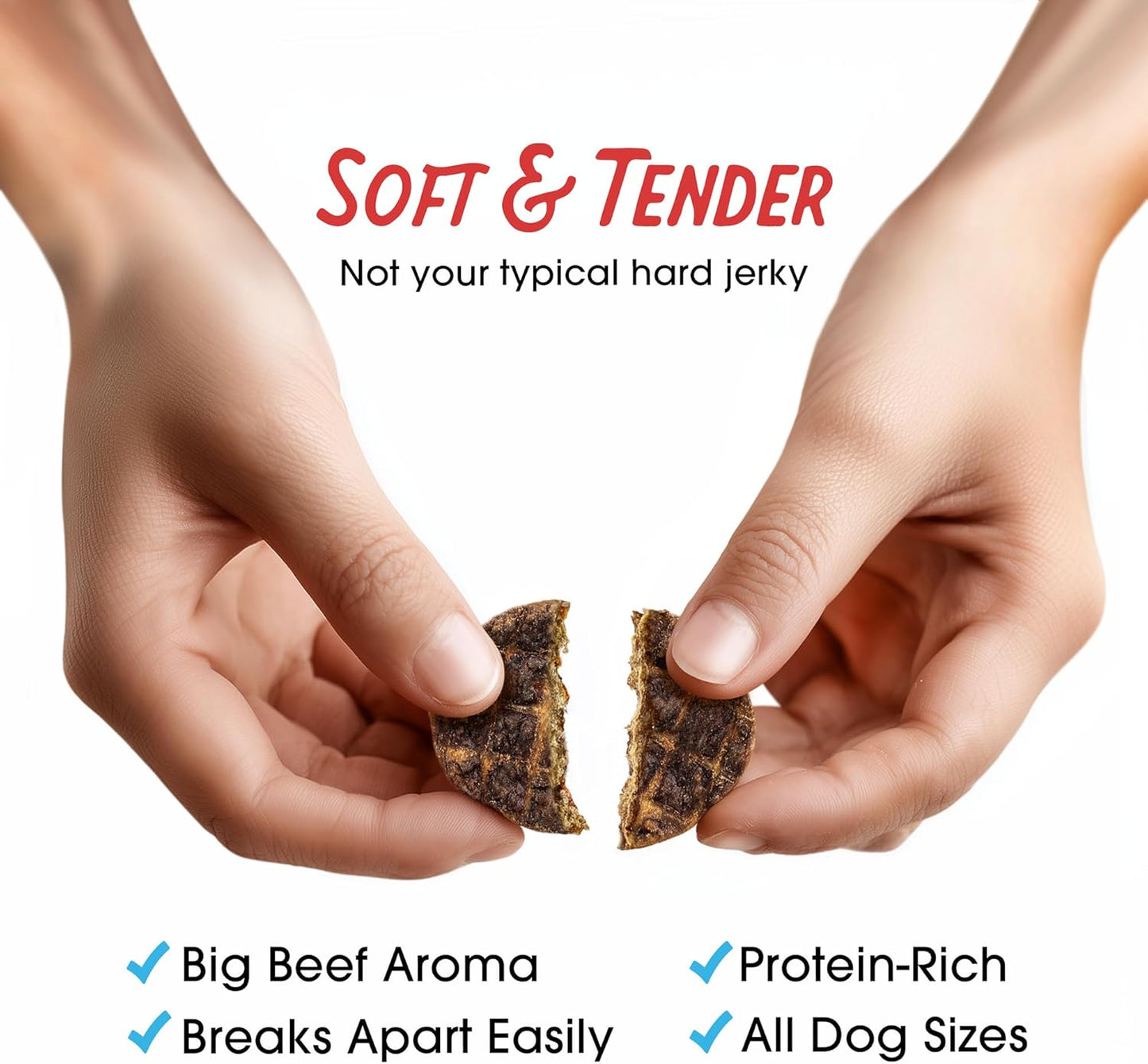 Dogs Love Beef Jerky Dog Treats with Only 3 Ingredients and No Fillers, 2.5 Pound Bag