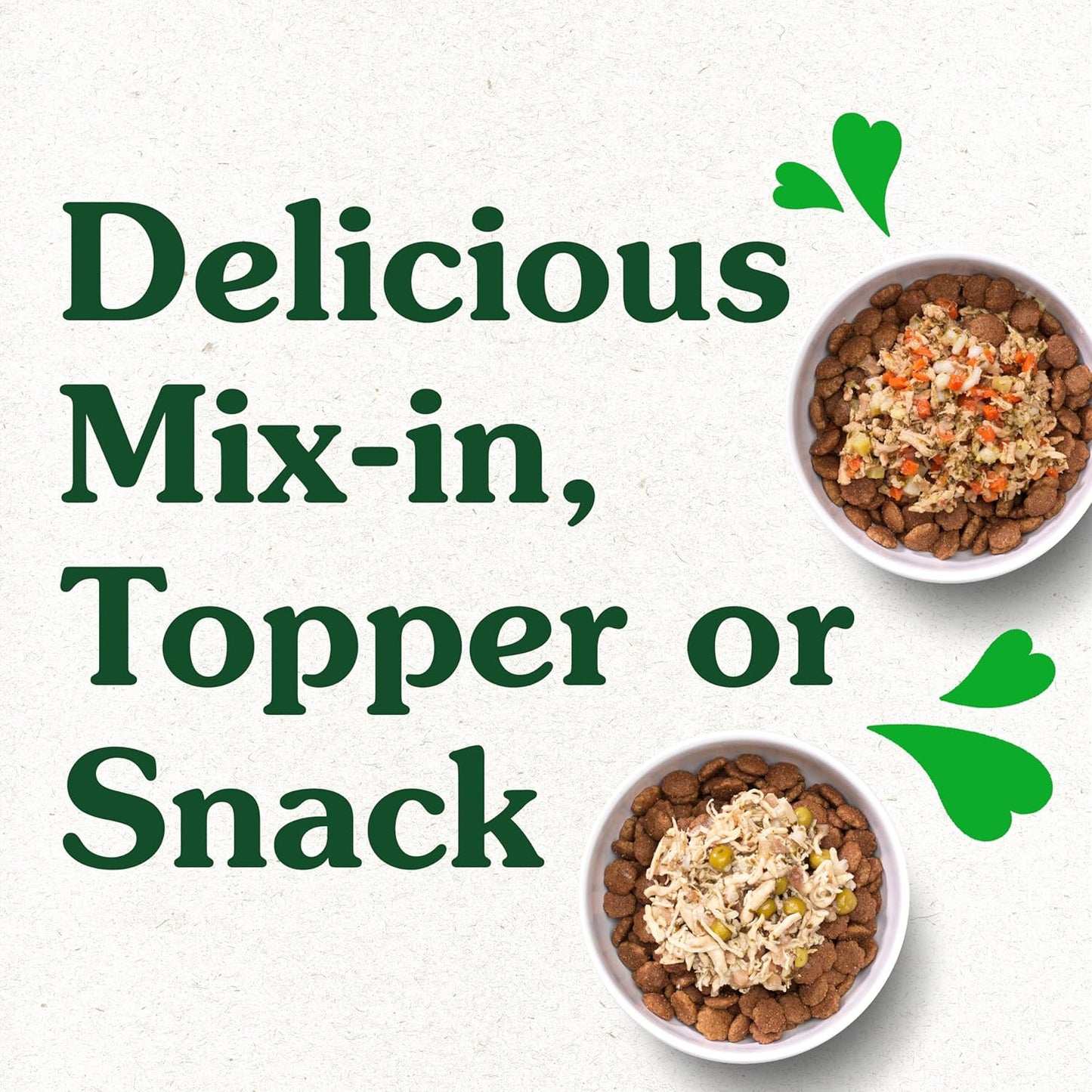 Smart Topper High Protein Wet Mix-In for Dogs, Chicken, Peas, Apples, and Brown Rice Recipe & Duck, Broccoli, Carrots and Barley Recipe Variety Pack with Whole Grains, 8 Trays of 2Oz.