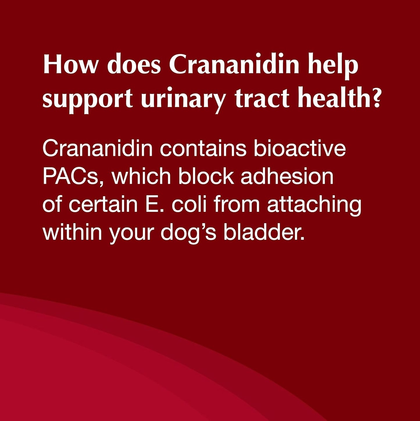 Crananidin Cranberry Extract Urinary Tract Health Supplement for Dogs, 75 Chewable Tablets